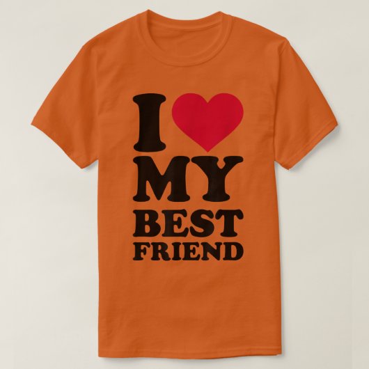 私は友達を愛し最高のている Tシャツ (デザイン正面)