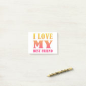 私は友達を愛最高のしている ポストイット (デスク上)