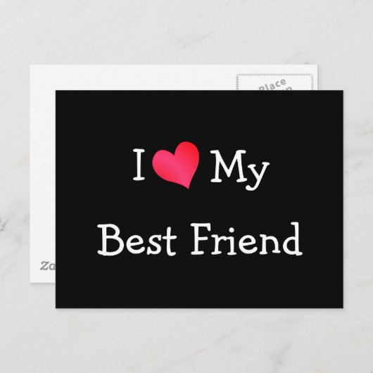 私は友達を愛最高のしている ポストカード (正面/裏面)