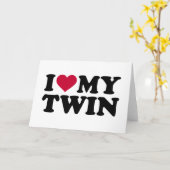 私は双子が大好きです カード (黄色い花)