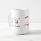 私は双子のマグカップの母で、新しい母の贈り物、2人の女の子。 コーヒーマグカップ (正面左)