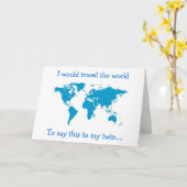 私は双子まで世界ハッピーバースデーを旅する カード (黄色い花)