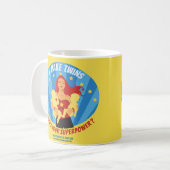 私は双生児を作ります-あなたの超出力は何ですか。 コーヒーマグカップ (正面左)