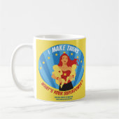 私は双生児を作ります-あなたの超出力は何ですか。 コーヒーマグカップ (左)