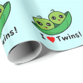 私は双生児を愛します: ポッドの2個のエンドウ豆 ラッピングペーパー (ロールコーナー)