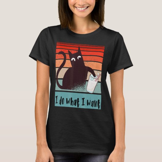 私は反乱軍の猫がグおもしろいラを倒したいことをする Tシャツ (正面)