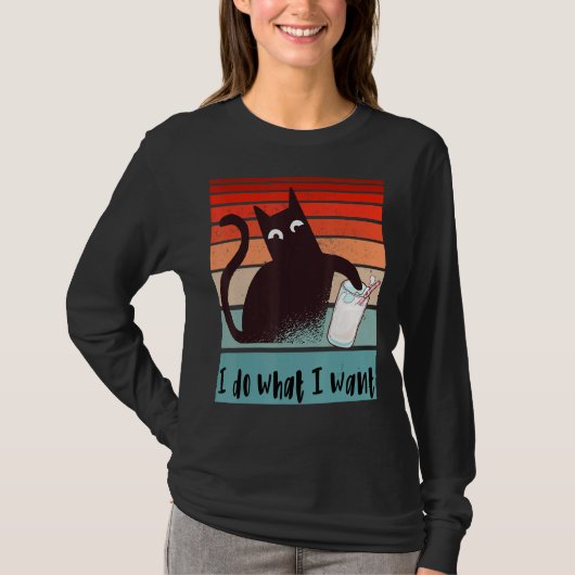 私は反乱軍の猫がグおもしろいラを倒したいことをする Tシャツ (正面)