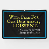 私は反対するヤードに私たちの民主主義のための恐怖 横断幕 (横)