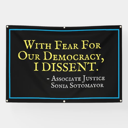 私は反対するヤードに私たちの民主主義のための恐怖 横断幕 (横)