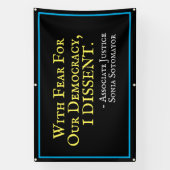 私は反対するヤードに私たちの民主主義のための恐怖 横断幕 (縦)