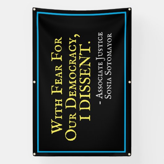 私は反対するヤードに私たちの民主主義のための恐怖 横断幕 (縦)