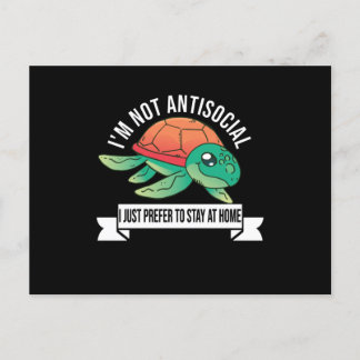 私は反社会的ではない、ただ家にいたいだけだ ポストカード