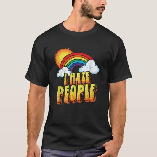 私は反社会的なおもしろいヴィンテージが嫌い動揺して Tシャツ (正面)