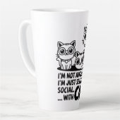 私は反社会的猫ではない カフェラテマグ (左アングル)