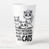 私は反社会的猫ではない カフェラテマグ (正面)