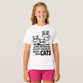 私は反社会的猫ではない Tシャツ (正面フル)