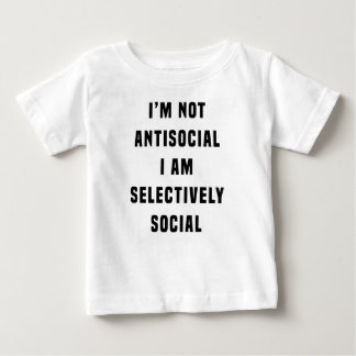 私は反社会的、私です選択式に会合ではないです ベビーTシャツ