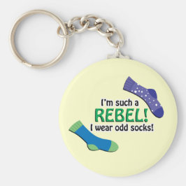 私は反逆者だ私は奇妙な靴下を衣服! キーホルダー