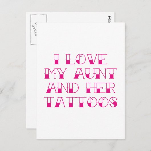 私は叔母と彼女の刺青が大好きだ ポストカード (正面/裏面)