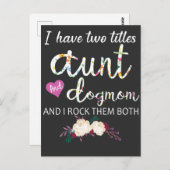 私は叔母と犬の母という2つのタイトルを持っている ポストカード (正面/裏面)