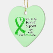 私は叔母を全力で応援するハート セラミックオーナメント (左)