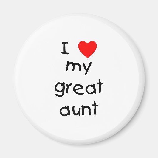 私は叔母を愛し素晴らしている マグネット (正面)