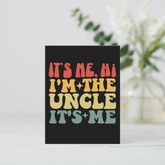 私は叔父で私は叔父だおもしろい ポストカード (スタンド正面)