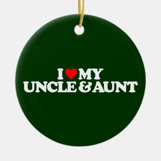 私は叔父と叔母が大好き セラミックオーナメント (正面)