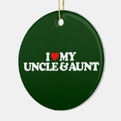 私は叔父と叔母が大好き セラミックオーナメント (左)