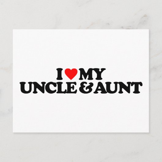 私は叔父と叔母が大好き ポストカード (正面)