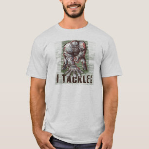 私は取り組みます! フットボールのTシャツ Tシャツ