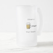 私は取得し飲ない、私はAに夢中になる フロストグラスビールジョッキ (正面右)