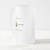 私は取得し飲ない、私はAに夢中になる フロストグラスビールジョッキ (正面左)