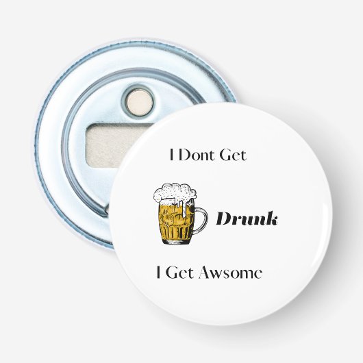 私は取得し飲ない、私はAに夢中になる 栓抜き (正面)