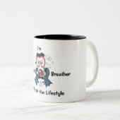 私は口の一休みのマグ-人です ツートーンマグカップ (正面右)