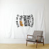 私は口の中でフィットネスのカボチャのパイにおもしろい入る タペストリー (インサイチュ(横))