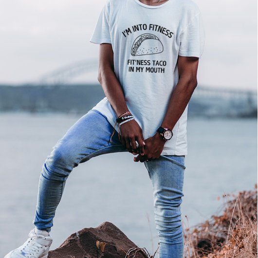 私は口の中でフィットネスタコおもしろいに入る Tシャツ