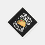 私は口の中でフィットネスフィットネスタコにおもしろい入る スタンダードカクテルナプキン (角)