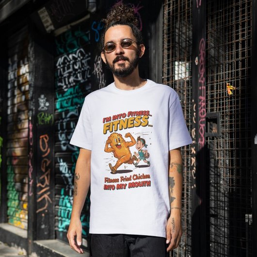 私は口の中に揚げた鶏がフィットする トライブレンドTシャツ