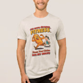 私は口の中に揚げた鶏がフィットする トライブレンドTシャツ (正面)