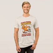 私は口の中に揚げた鶏がフィットする トライブレンドTシャツ (正面全面)