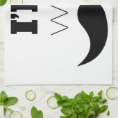 私は口ひげがある キッチンタオル (折り畳み)