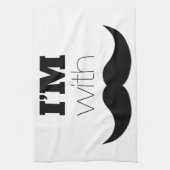 私は口ひげがある キッチンタオル (縦)