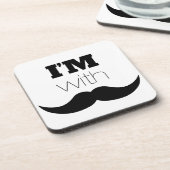 私は口ひげがある コースター (左側)