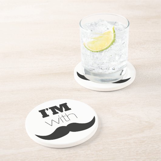 私は口ひげがある コースター (側面)