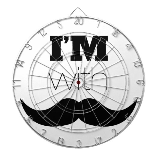 私は口ひげがある ダーツボード (正面)