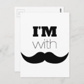 私は口ひげがある ポストカード (正面/裏面)