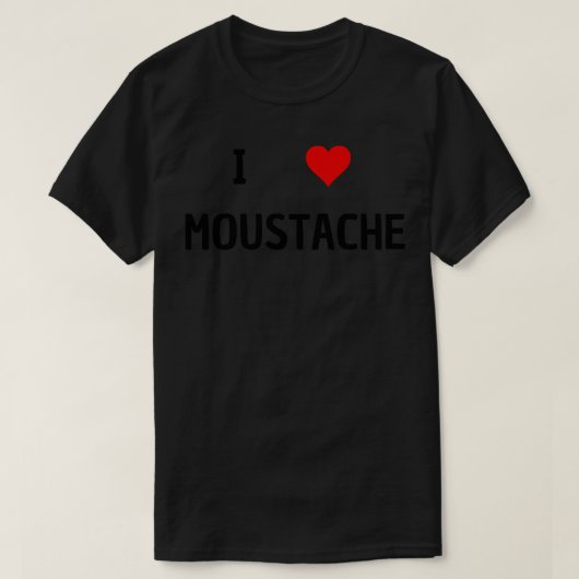 私は口ひげが大好きだ Tシャツ (デザイン正面)