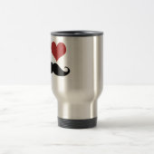 私は口ひげが大好き トラベルマグ (中央)