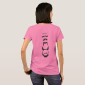 私は口ひげが大好き Tシャツ (裏面フル)